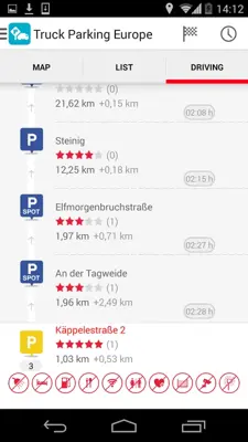 Truck Parking Europe android App screenshot 2