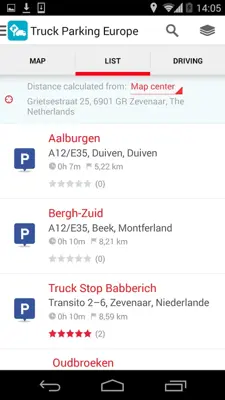 Truck Parking Europe android App screenshot 3