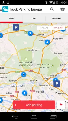 Truck Parking Europe android App screenshot 4